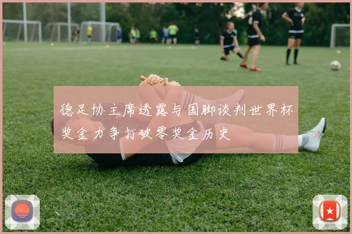 德足协主席透露与国脚谈判世界杯奖金力争打破零奖金历史